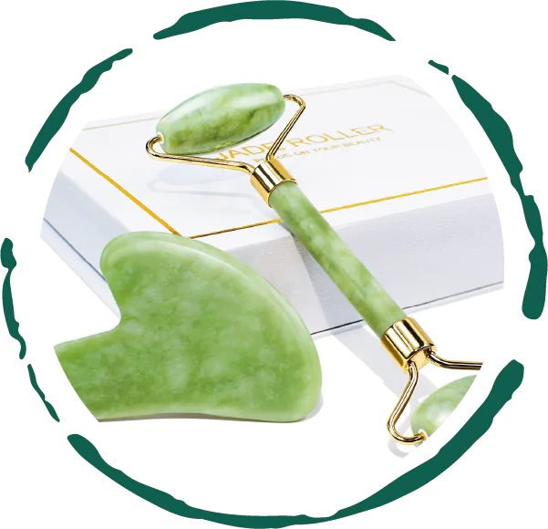CS GUA SHA & RESIN ROLLER SET FOR FACE LIFT & WRINKLE REMOVER