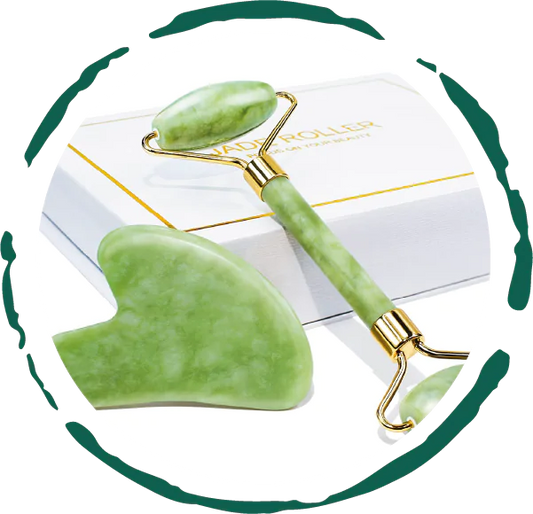 CS GUA SHA & RESIN ROLLER SET FOR FACE LIFT & WRINKLE REMOVER